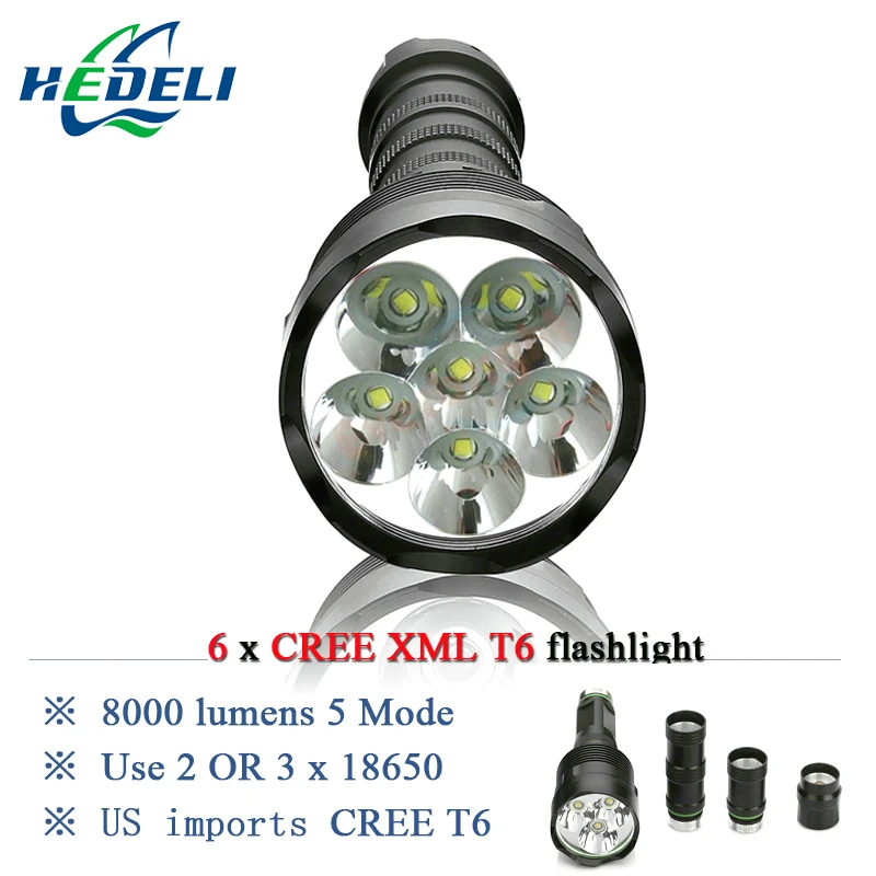 

powerful led flashlight cree xml t6 lantern flash light 3 18650 battery charger lamp waterproof camping lampe torche linterna