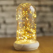 Креативный твердый дерево огненная елка Серебряный цветок Рождество День Святого Валентина подарок на день рождения барная стойка журнальный столик светодиодный ночник