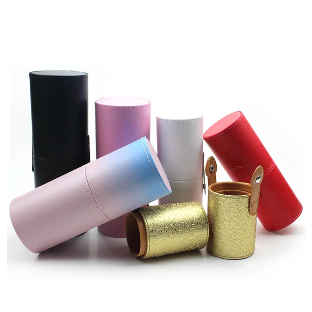 

New Arrival Empty PU Leather Makeup Brush Holder Cosmetic Bag Case Organizer Brushes Tube Cup Container Various Style Available
