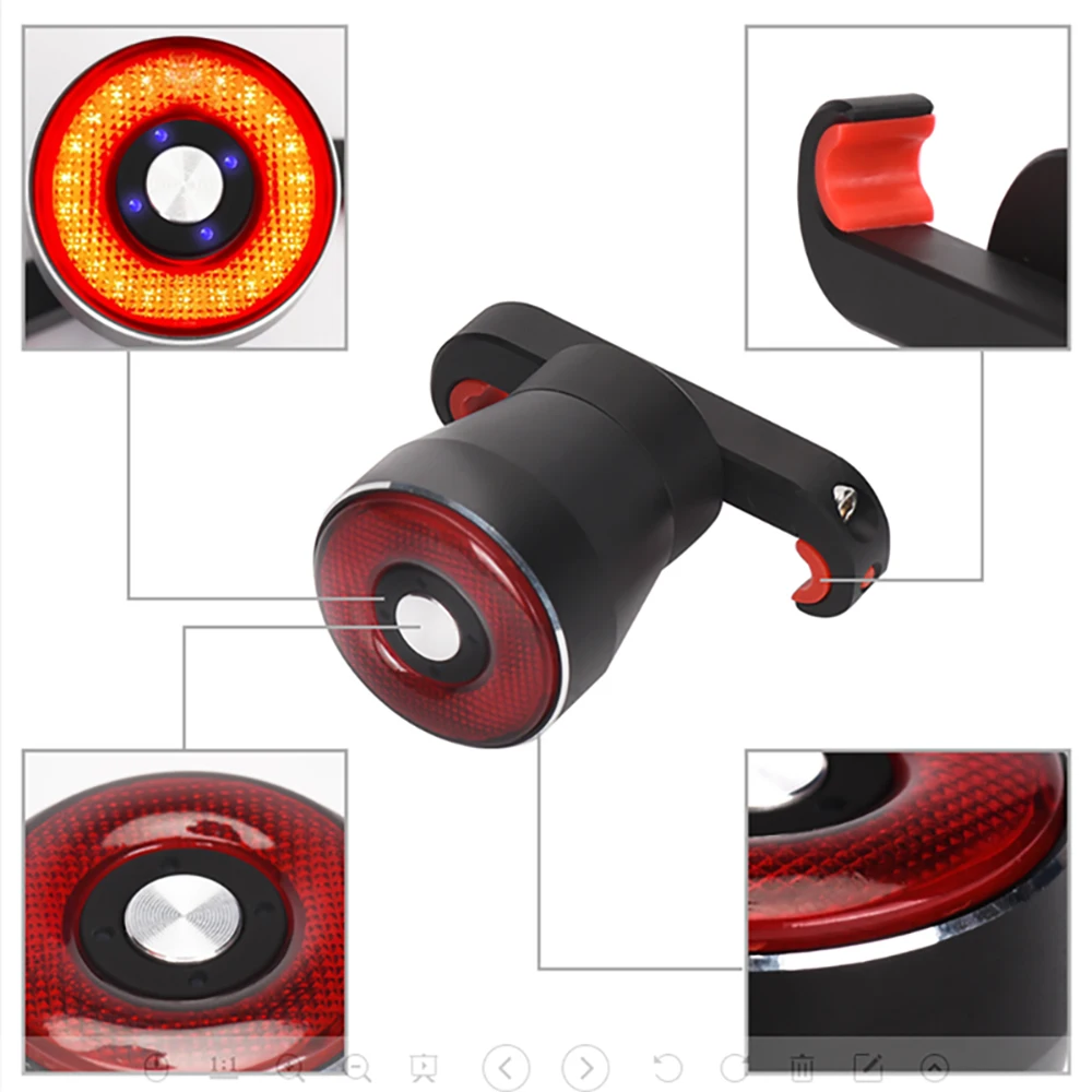 Waterproof Bicycle Light USB Rechargeable MTB Road Bike Helmet Warning Tail Night Lights 3 Models Cycling Warning Bicycle Lights