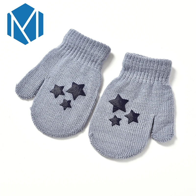 Miya Mona/Новые Детские Зимние теплые на шнурке перчатки унисекс для мальчиков и девочек, шерстяные вязаные перчатки для митенки