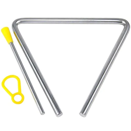 Cheap 5" Metal Musical Triangle and Beater Percussion Instrument Silver Music Toy Cheap 5" Metal Musical Triangle and Beater Percussion Instrument Silver Music Toy