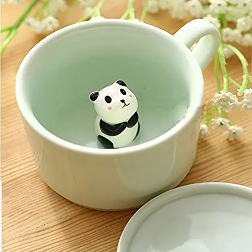 Coffee Milk Tea Ceramic Mugs - 3D Animal Morning Cup with panda Inside Best Gift For morning drink,and weddings, birthdays,father's day  (6)