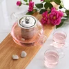600ML 800ML Borosilicate  glass Teapot Tea Stainless Steel Filte Infuser Lid Modern Tea Pot Tool Kettle Terbal Teaware ► Photo 3/6