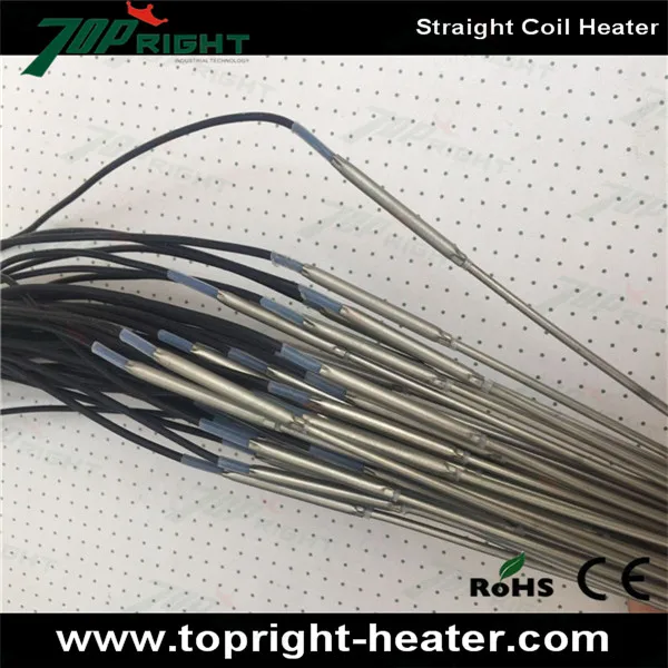 

Black annealed hot runner heater straight coil heater dia.1.8mm