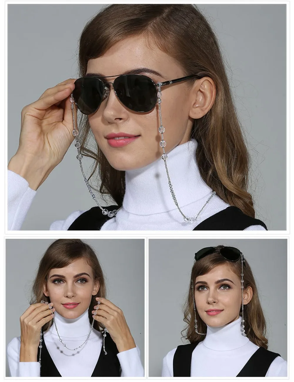 Декоративные бисерные солнцезащитные очки шнур держатель для очков модные очки шейный ремешок цепочки для очков Веревка