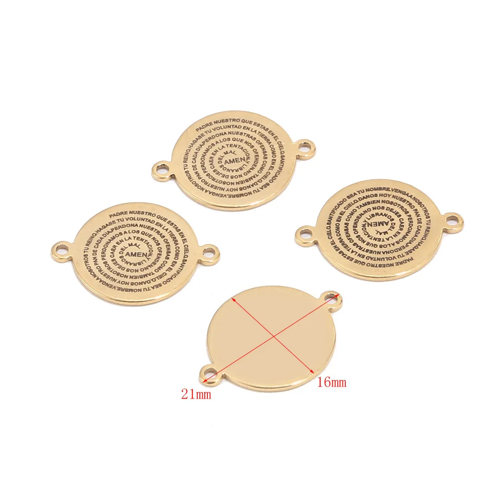 

New 3pcs/lot Stainless Steel Links Connector Golden Jewelry Charm