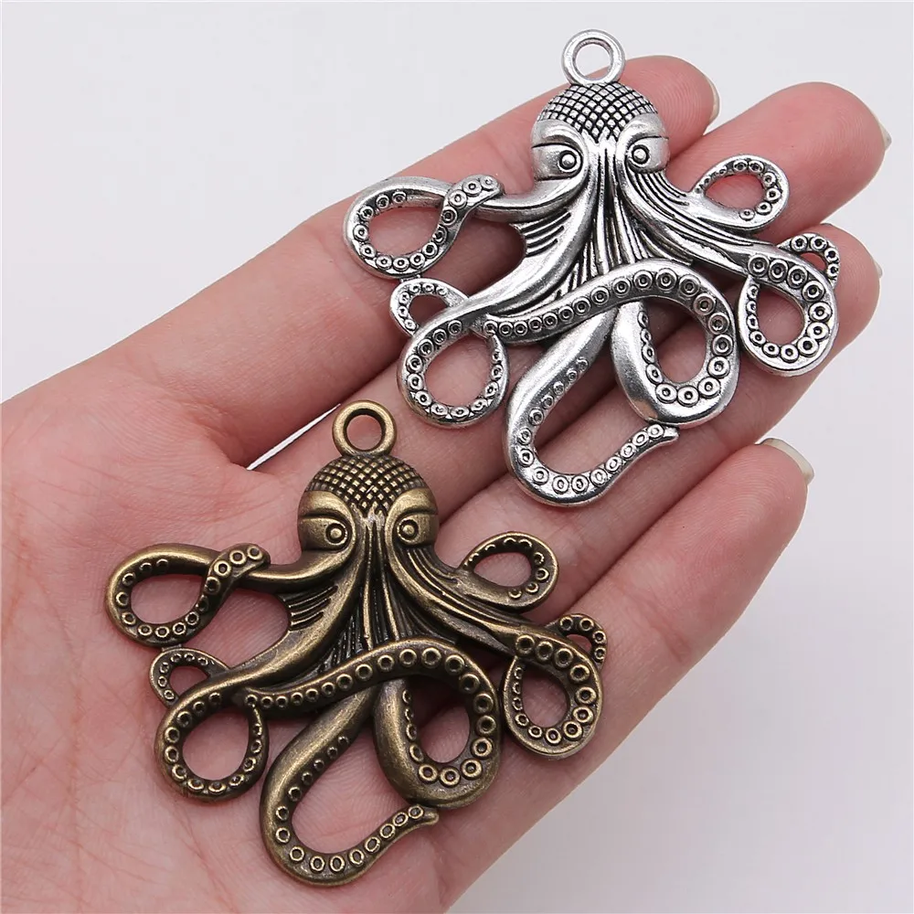WYSIWYG 2 шт 59x57 мм вида цветов Большие Подвески осьминога|octopus charm|charm charmbig charms |