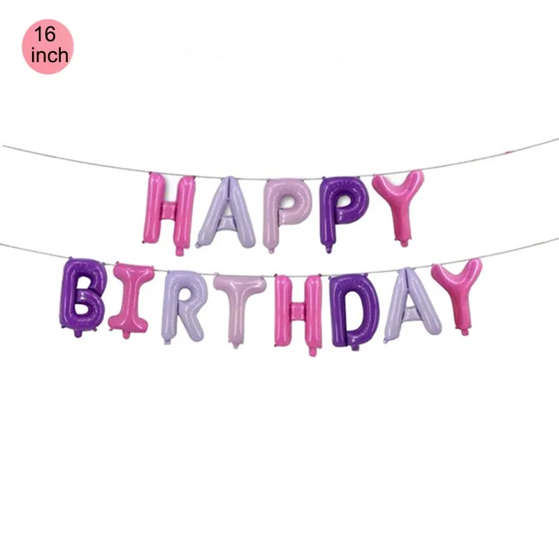 16 дюймов серебряные буквы шары с днем рождения фольгированные воздушные шары Алфавит День Рождения украшения дети взрослые воздушные шары для дня рождения - Color: mix letter balloon