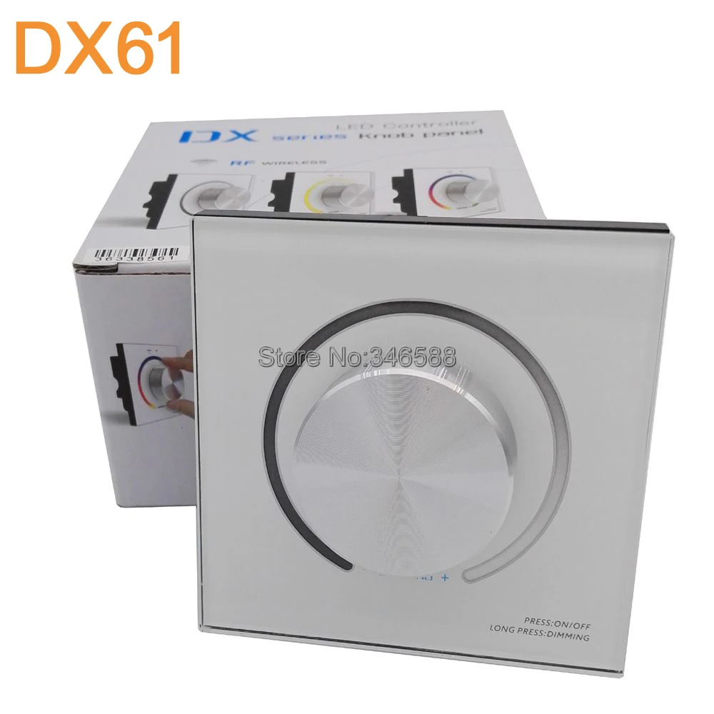 

AC110V-240V DX61 Wall Mount 2.4G RF Wireless LED Sync Controller Dimmer with Knob Switch DMX512 Signal Ouput