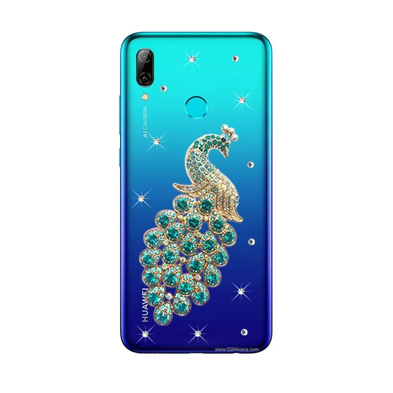 Для Huawei Y9 Y7 2019 P Smart Z Y5 Y6 Prime 2018 прозрачный чехол с павлином для P20 lite Mate 20 pro Honor 9A 9X 8X