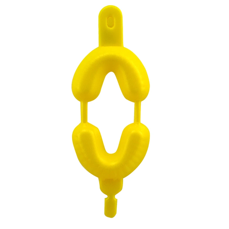 100PCS Dental Fluoride Disposable Dual Arch Trays for Gel or Foam Medium Size Yellow (5)