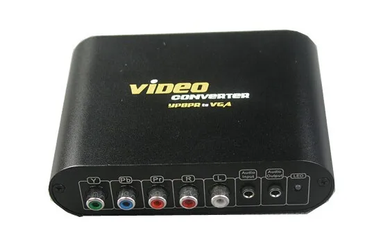 High quality VGA/Ypbpr component to vga converter for PS2/PS3/Wii,DVD player with power adapter(AU,UK,EU,US available)