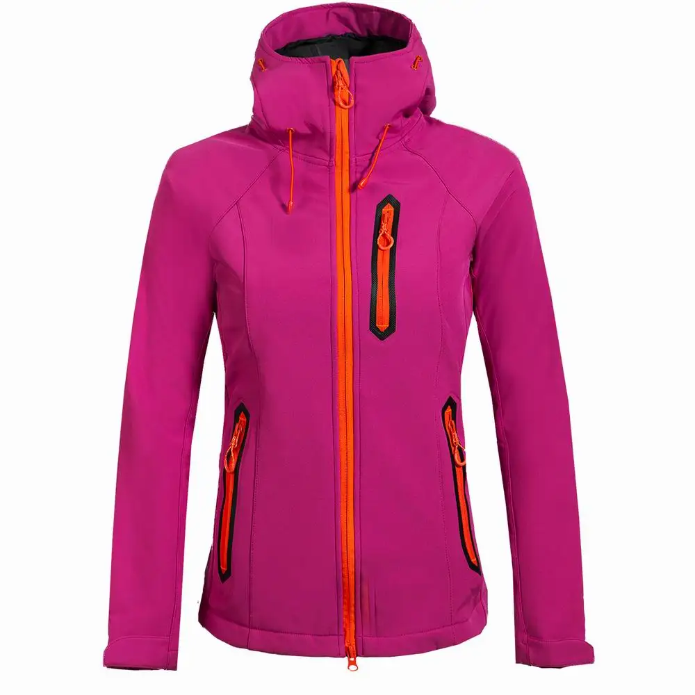 Windproof Climbing Camping Trekking Running Female Coats Women's Hiking Softshell Fleece Jacket Outdoor Sport