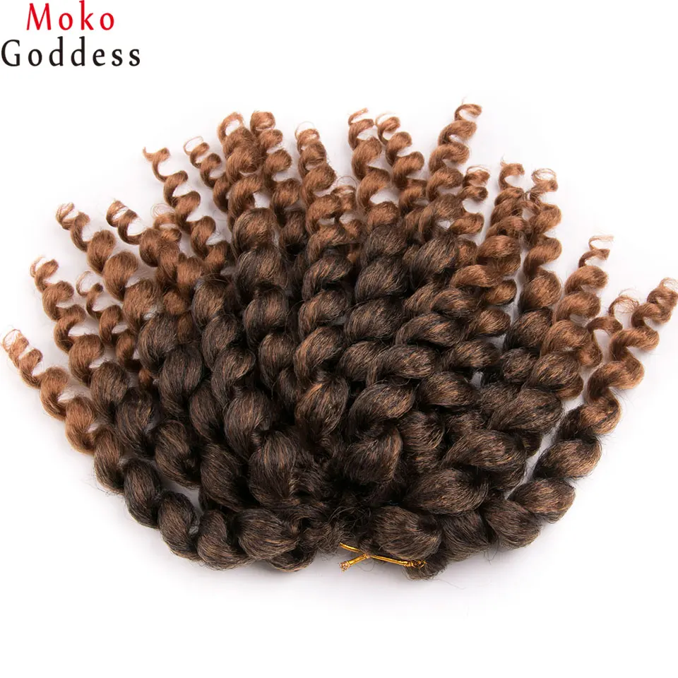 

MoKoGoddess 8'' 20 Strands Synthetic Hair Crochet Hair Extensions 100g/pack Jamaican Bounce Wand Curl Braids Hair