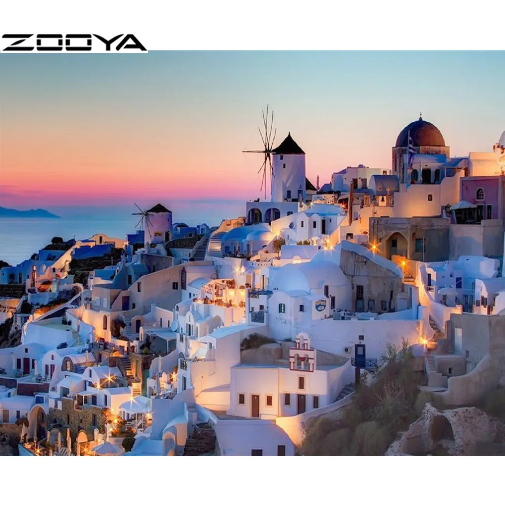 

Aegean Diy 3D Landscape Painting Rhinestone Diamond Embroidery Mosaic Series In Settings Full Square Drill Cross Stitch AT1247