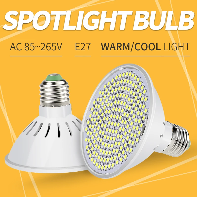 

LED Spot Bulb 15W Ampoules LED E27 20W Spotlight 126 200leds Lamp No Flicker Home Lighting 220V SMD2835 Energy Saving Light 110V