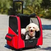 Small Pet Wheel Carrier Dog Cat Portable Strollers Backpack Breathable Puppy Roller Luggage Car Travel Transport Bag ► Photo 1/6