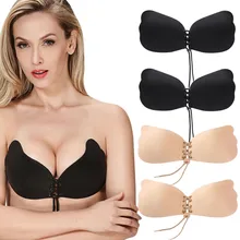 4 шт грудь бюстгальтер, украшенный лепестками Для женщин бюстгальтер без бретелек мгновенный бюстгальтер с подтяжкой невидимые силиконовые бюстгальтер с эффектом пуш ап d90404