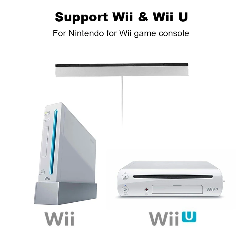 Data Frog 1Pcs Wired Infrared Singal Ray Movement Sensor Bar Receiver For Nintendo Wii/Wii U Game Console Gun Support 4 Players