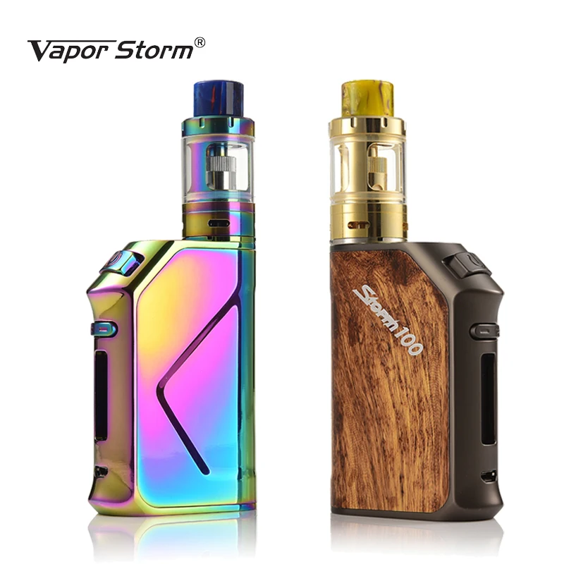 

Electronic Cigarette Vapor Storm V100 Storm100 3200mah Battery 100W TC Box Mod Sub Ohm Top Refill 0.2ohm 2mL TC E Cigarette Vape