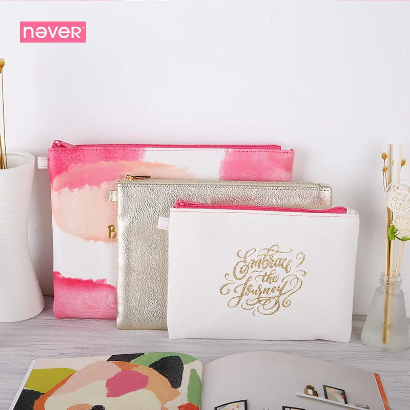 Never Watercolor Collection Stationery Sets For Girls Cosmetic Bag Kit Pu Leahter 3 Bags Gift Sets Business Office Accessories Never Watercolor Collection Stationery Sets For Girls Cosmetic Bag Kit Pu Leahter 3 Bags Gift Sets Business Office Accessories