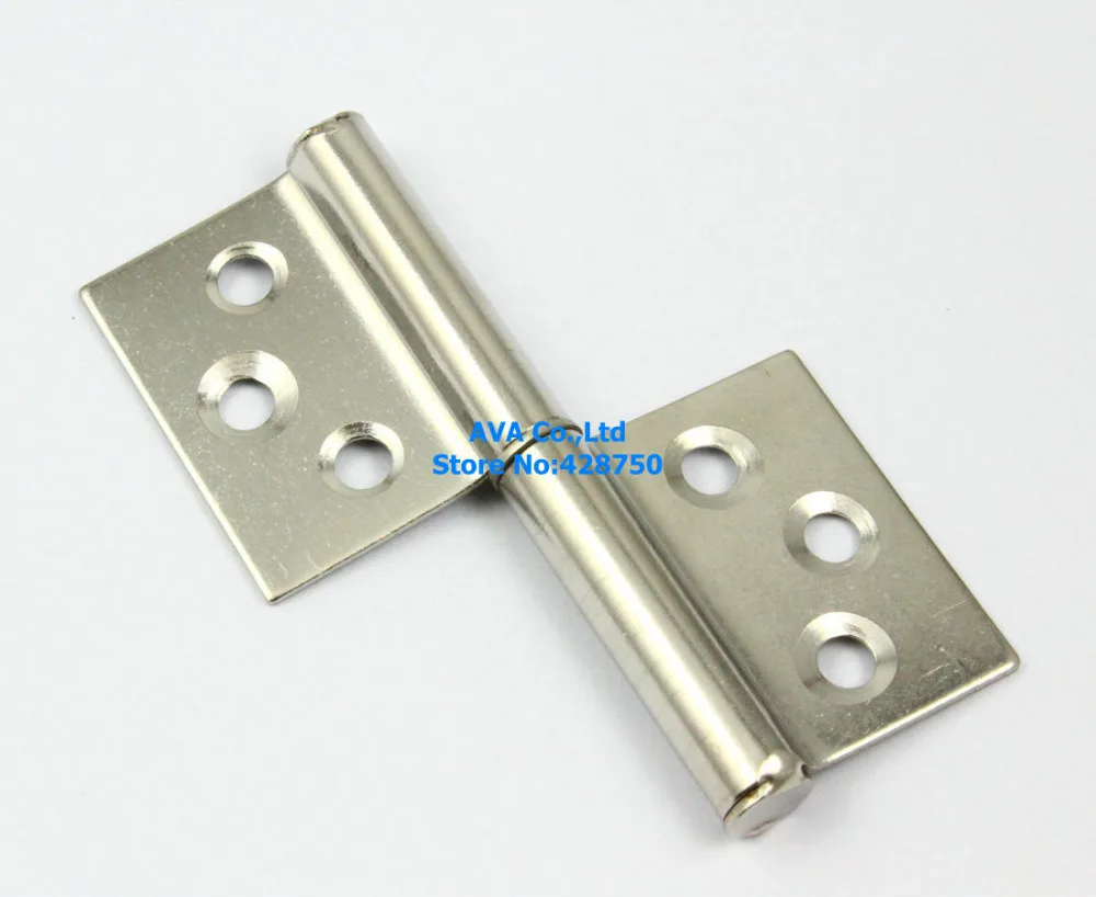 4 Pieces 3" Length Rectangular 2 Leaves Flag Hinge Door Hinge