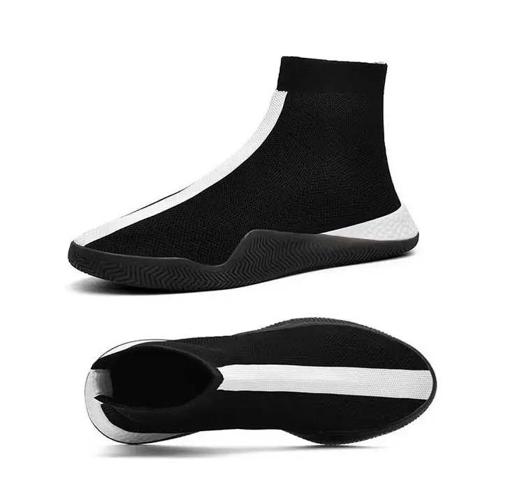 Mens Fashion Socks Shoes Man Sneakers Male Flying Running Shoes Casual Walking Shoe Footwear Autumn 2018 Black White Red Shoe