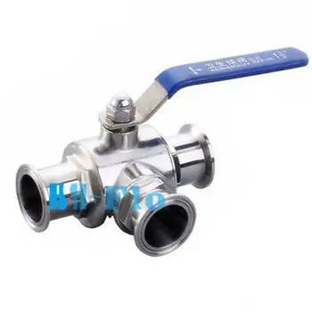 

3-1/2" 304 Stainless Three way Clamp Connection T Type Sanitary Ball valve