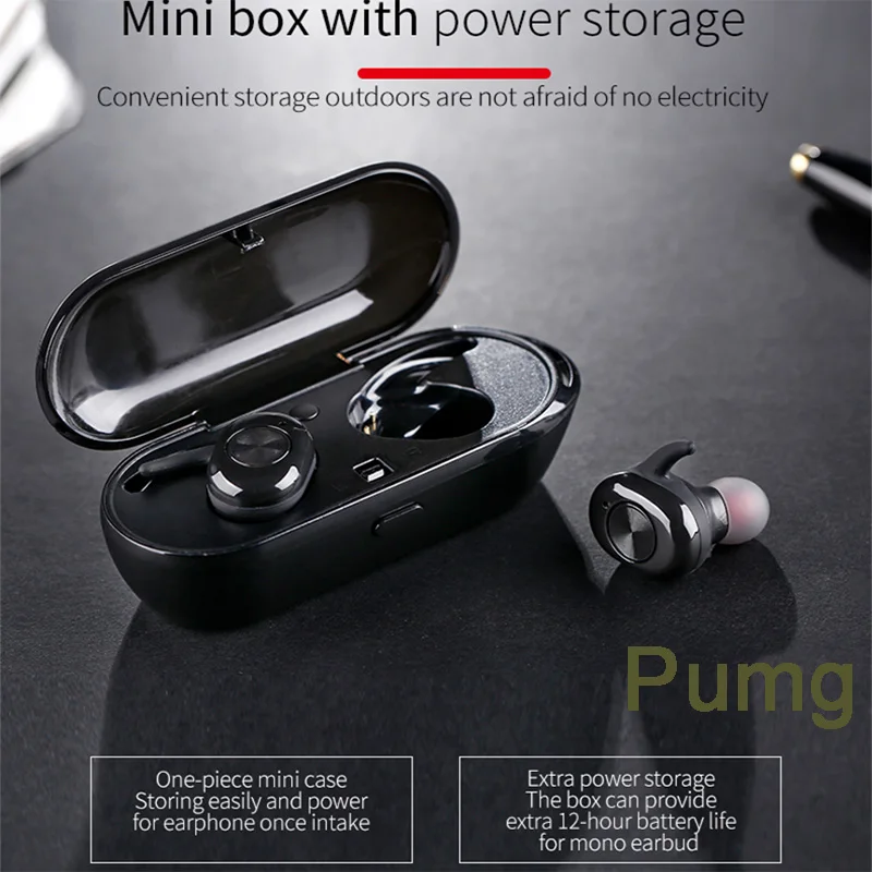 

Langsdom Bluetooth TWS Earphone F206 portable Sports headset bass stereo dual earphones with microphone for music driver I7S TWS