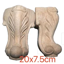 4 шт 20x7,5 см мебель из массива дерева стол ноги резьба по дереву ноги розы цветок