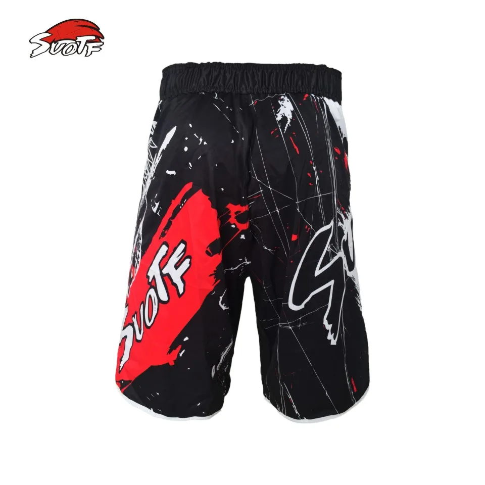 SUOTF Black Ink Style Domineering Screaming MMA Fitness Breathable Shorts Fight Boxing Tiger Muay Thai Cheap Mma Boxeo | Спорт и