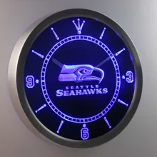 nc0517 Seattle Seahawks Neon Sign LED font b Wall b font font b Clock b font