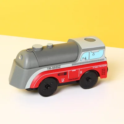 Детский Электрический поезд, игрушки с магнитным слотом, Электрический поезд, деревянный поезд, железная дорога, деревянная дорожка, поезд Brio, подарки - Цвет: 7