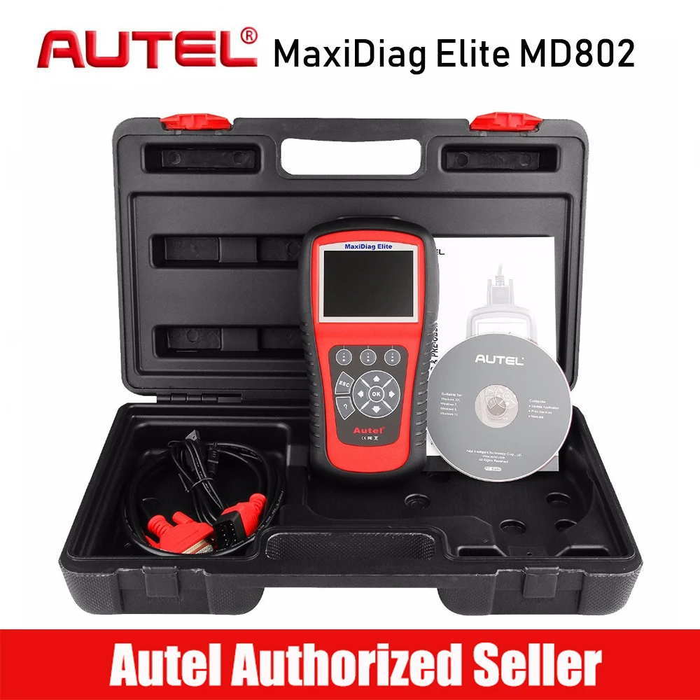 

AUTEL MaxiDiag Elite MD802 All System OBD2 Car Code Reader Scanner Auto Diagnostic for ABS/SRS/Engine/Transmission/EPB/Oil Reset