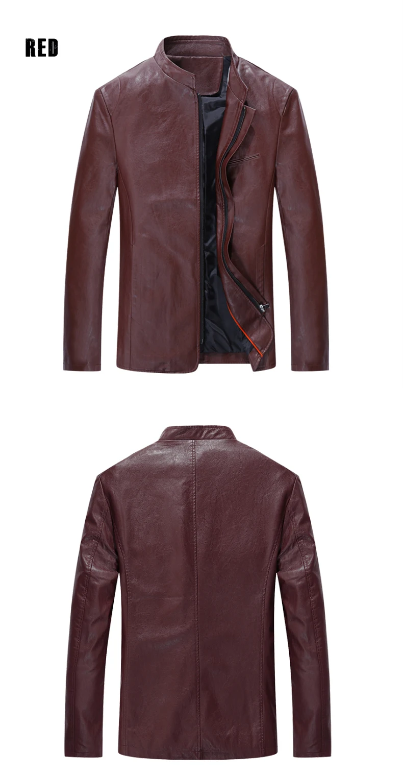 QANBO Новое поступление весенняя куртка из искусственной кожи Модная брендовая одежда мужские мотоциклетные кожаные куртки черные приталенные пальто 5XL