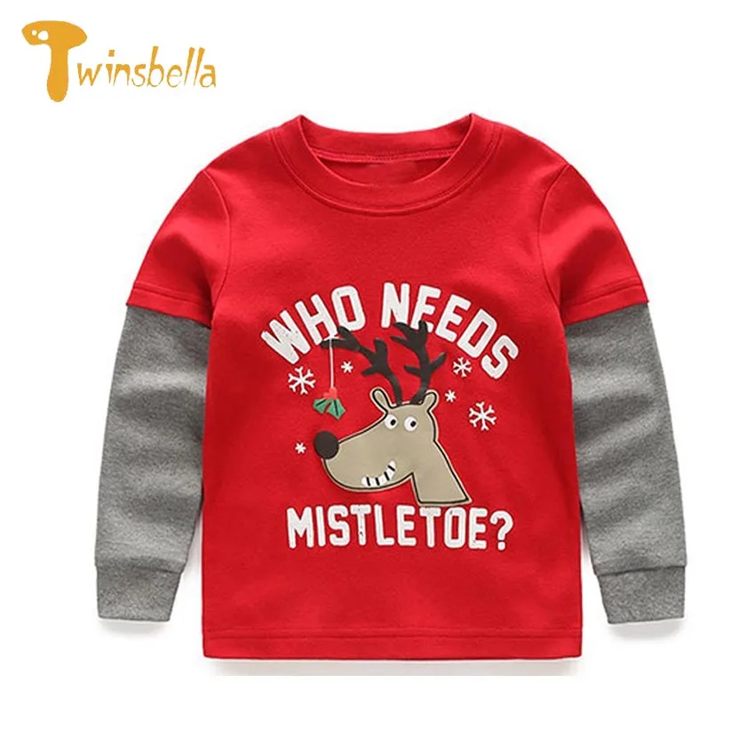 Girls Christmas Sweater Cotton 2018 Autumn Baby Girl Christmas Clothes Crew Neck Sweater Children Girls Cartoon Costume Infantil
