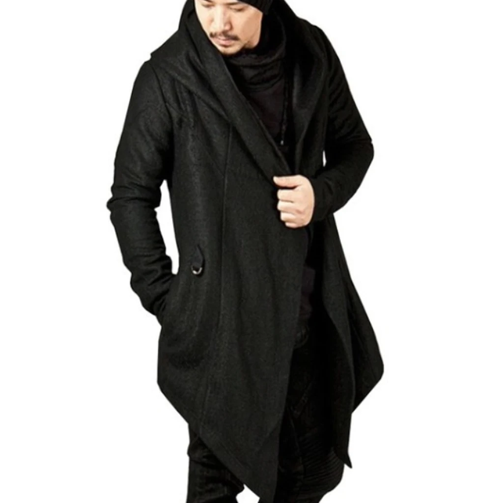 Зимняя, осенняя, модная мужская ветровка, пальто с капюшоном, куртки, пальто, Мужская теплая длинная куртка, хип-хоп стиль, длинная куртка, верхняя одежда