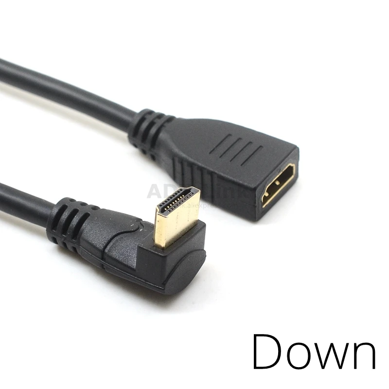 Удлинительный кабель HDMI 2 0 верхний правый левый угловой Папа мама удлинитель 2K * 4K