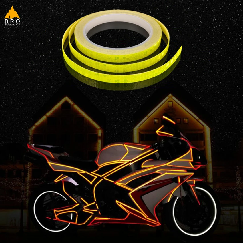 Colorful Bicycle Reflector Sticker Fluorescent MTB Bike Bicycle Sticker