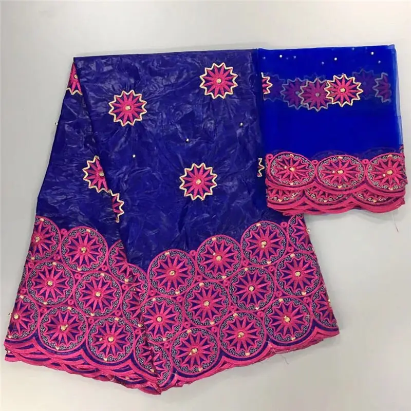 

Latest african bazin riche with beads 2019 cotton brode bazin brode high quality net lace for women 5+2yard/lot BHE30