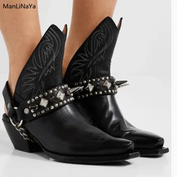 

Strange Style Heel Women Summer Shoes Pointed Toe Spikes Rivet Belt Women Shoes Genuine Leather Print Totem Ladies Slingbacks