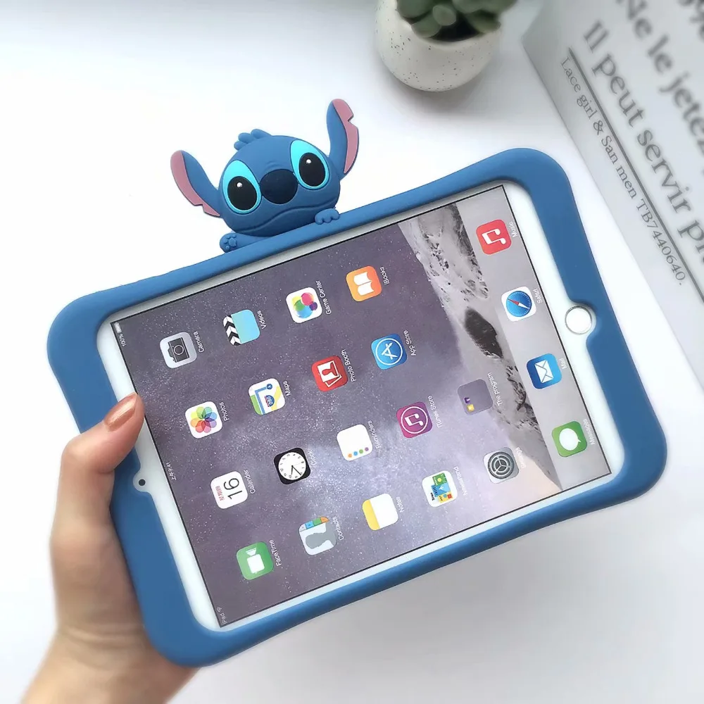 

maosenguoji Silica gel case Stitch bracket Tablet Case For Apple Ipad 2 3 4 air 1 2 mini 1 2 3 4 for new Ipad 2017 pro 9.7 cover