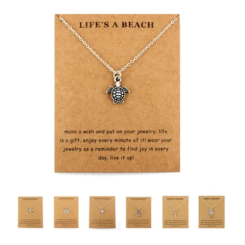 Beach Life Necklace (Seahorse, Sand Dollar, Mermaid, Sea Turtle, & More) 1