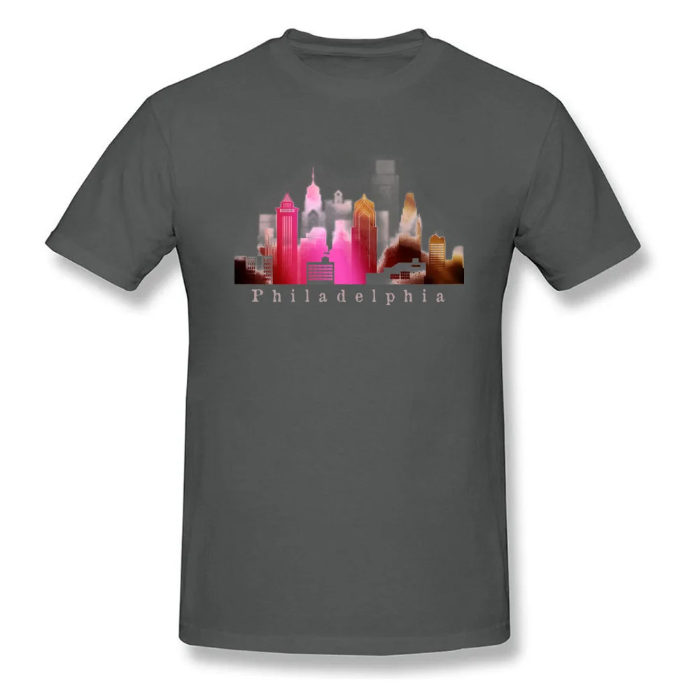 Philadelphia tee O-Neck T Shirts Summer/Autumn Tees Short Sleeve Fashion Pure Cotton Casual Tee-Shirts Europe Men Philadelphia tee carbon