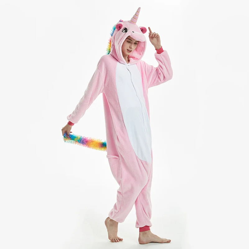 2019-Winter-Animal-Pajamas-Stitch-Sleepwear-Unicorn-Pajamas-onesie-Sets-Kigurumi-Women-Men-Unisex-Adult-Flannel (2)