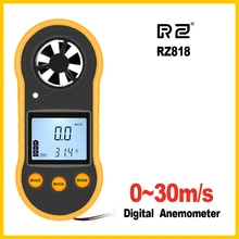 RZ anemómetro portátil Anemometro medidor de velocidad del viento LCD Digital herramienta de medición manual RZ818/GM816