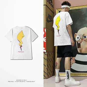 

Hip Hop Cotton Anime Funny T Shirt Men Print Short Sleeve Harajuku Casual Summer Tshirt Streetwear Fashion Loose Mens Clothing