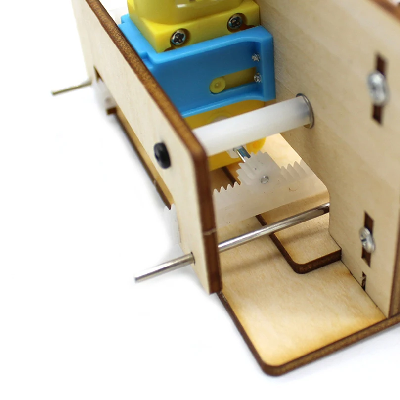 Смешной DIY деревянный дверной подъемник DIY начальной и средней школы технологии домашний гараж модель Электрический дверной комплект