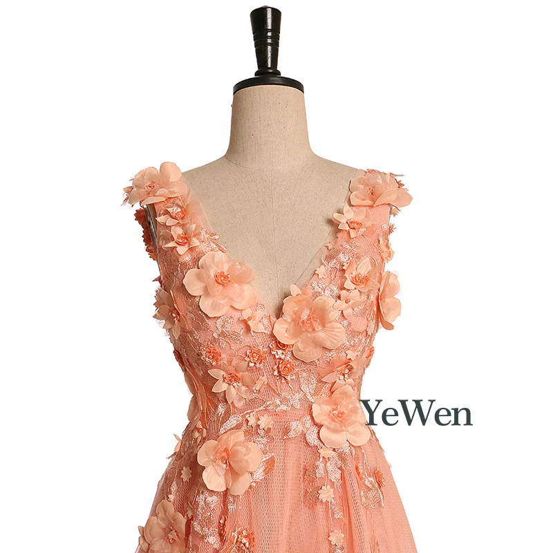 Gorgeous Gold Appliques Evening Dresses 2019 New Sexy Evening Dress Long Formal Dress Women Elegant Robe De Soiree YM20244